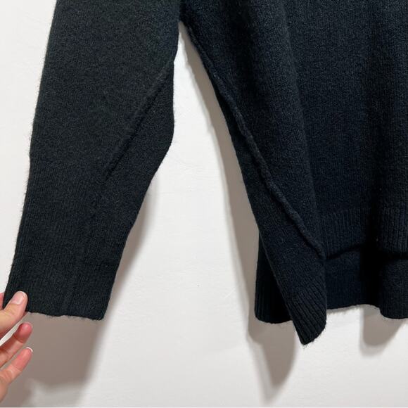 Free People Womens Wool Afterglow Mock Neck Oversized Sweater in Black Size XS - Picture 7 of 11